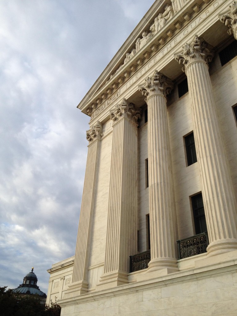 Back of the Supreme Court building.