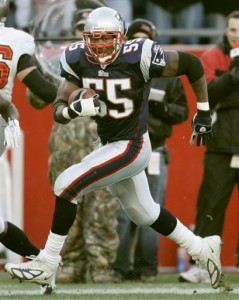 Willie McGinest, who played 12 seasons for the New England Patriots, was a guest on the Monday Night Football Preview podcast. (AP Photo/Winslow Townson)