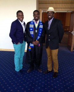 Here is Odi Nnadi (right) at his brother Ike's (middle) graduation, with his brother Ken (left) (Courtesy of Odi Nnadi's Facebook page)
