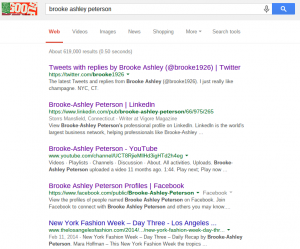 A Google search of my full name. Screen grab by Brooke Peterson.